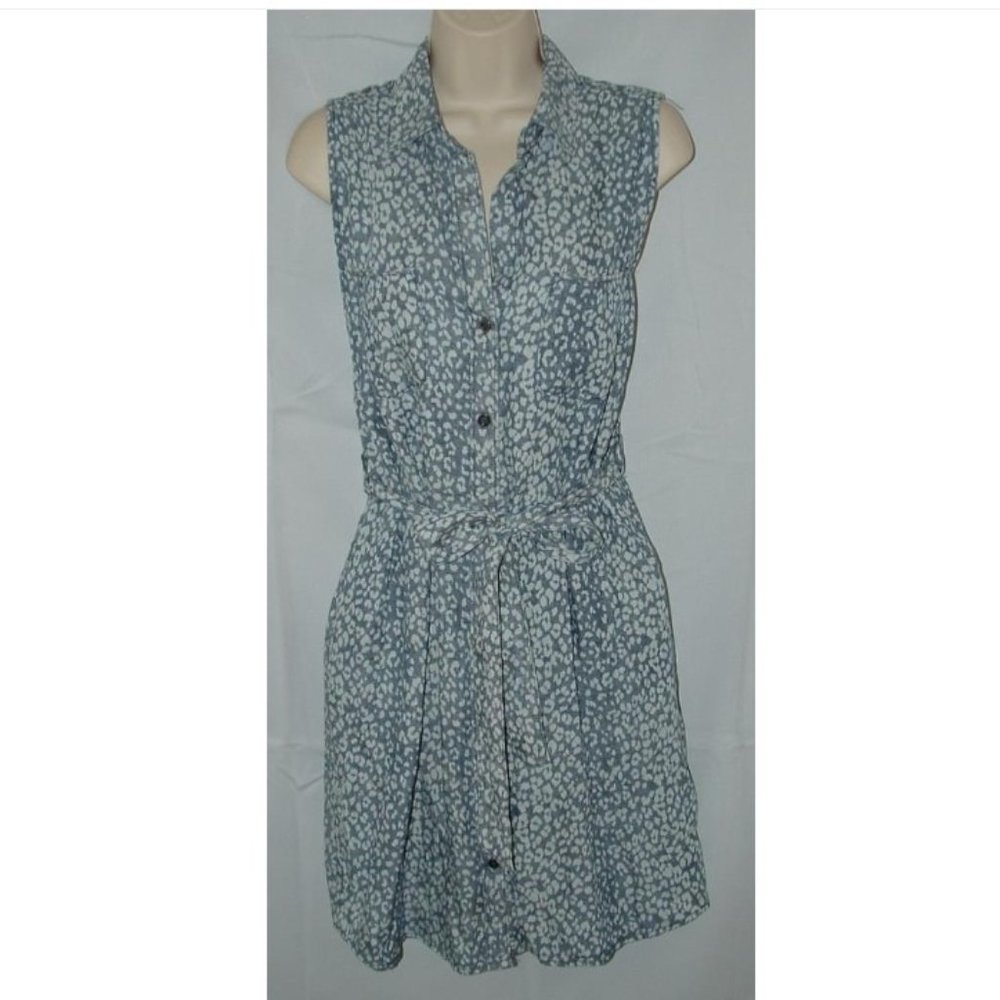 Velvet Heart Blue and White Sleeveless Dress